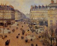 Pissarro, Camille - Place du Theatre Francais, Afternoon Sun in Winter
